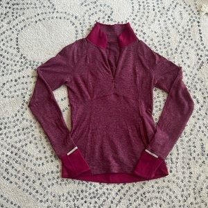 Lululemon heathered red quarter zip